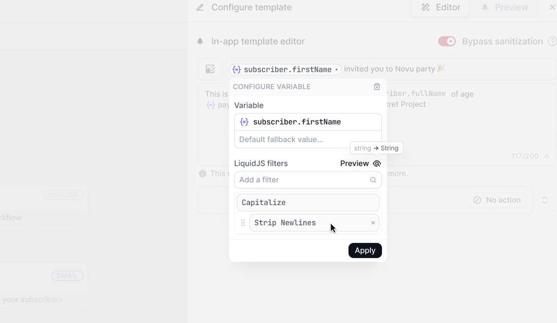 Variable Popover